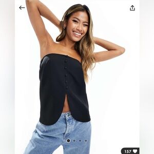 Bandeau vest with buttons